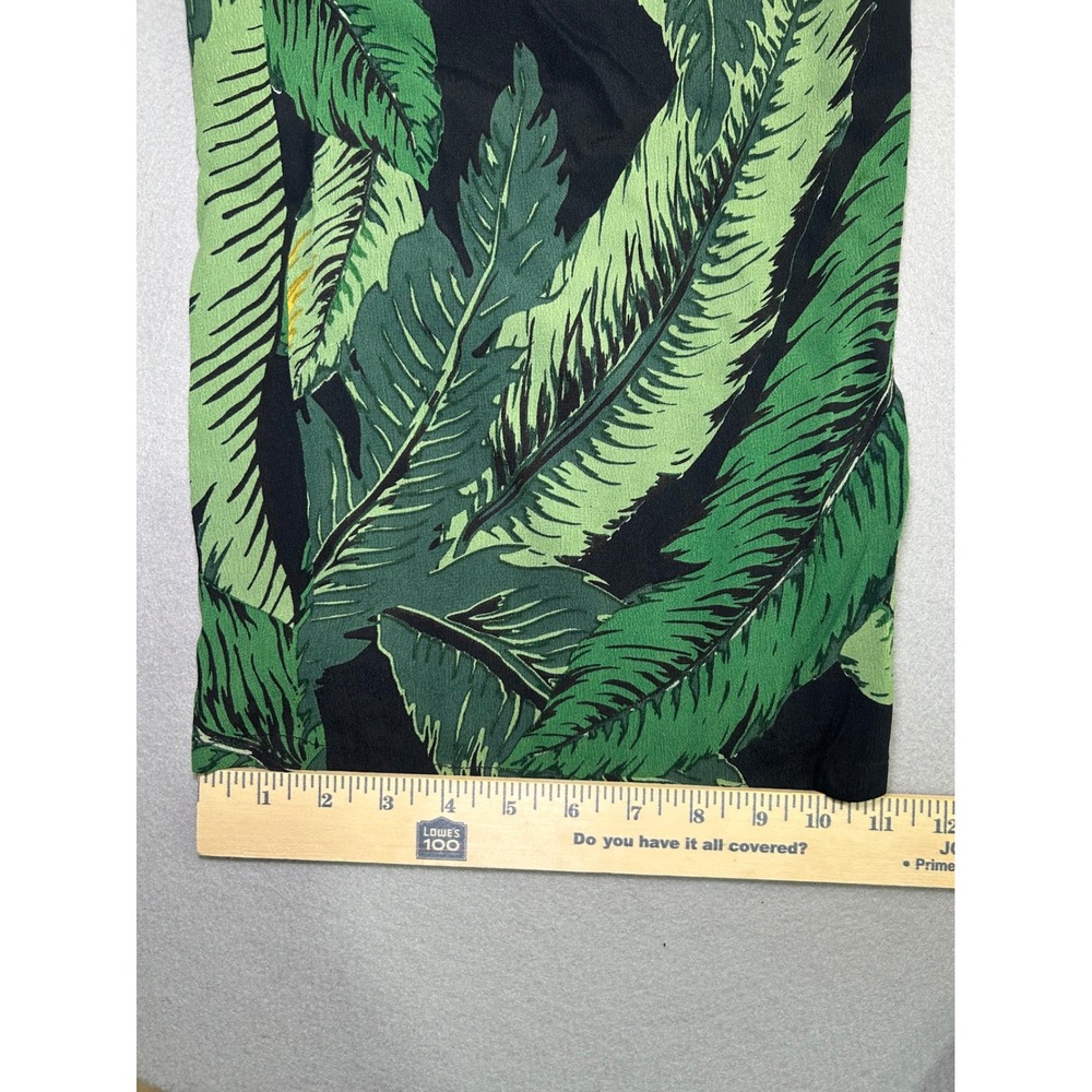 Beach Riot Wide Leg Pants Womens Medium Black Green Tropical Palm Leaf Print - Picture 5 of 9